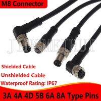 M8 3P 4P 5P 6P 8 Pin Plastic Waterproof IP67 Aviation Male Female Straight Plug Bent Plug Screw Wiring Cable Welding Connecto Electrical Connectors