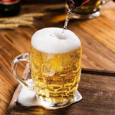 แก้วเบียร์ใส 260ML/560ML แก้วเบียร์ แก้วมีหูจับ ถ้วยสับปะรด ถ้วยชาทนความร้อน ถ้วยน้ำ ถ้วยเบียร์สด ถ้วยน้ำผลไม้ หนาขึ้น ไร้สารตะกั่ว Beer Glass