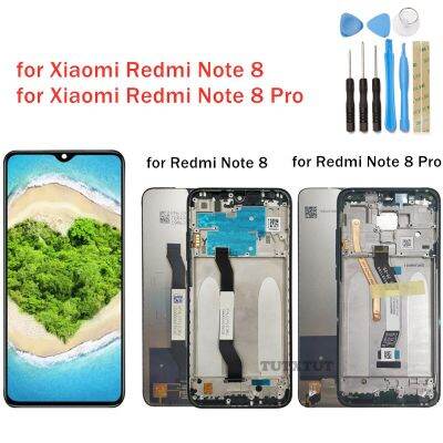 สำหรับ Xiaomi Redmi Note 8 Pro จอแสดงผล Lcd จอแสดงผลสัมผัสทำให้เป็นดิจิทัลประกอบ Note8 Redmi จอแสดงผล Lcd ที่มีชิ้นส่วนซ่อมกรอบ