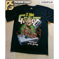 New Summer Im Groot Personal stereo of the Galaxy Black Wood PG-64 fashion versatile t-shirt