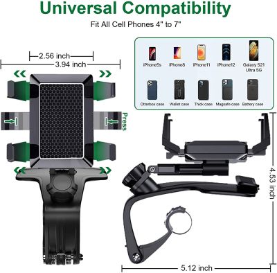 Universal Dashboard ที่วางศัพท์ในรถยนต์360 ° หมุนศัพท์มือถือยืน Mount กระจกมองหลัง Sun Visor คลิปในรถ GPS cket