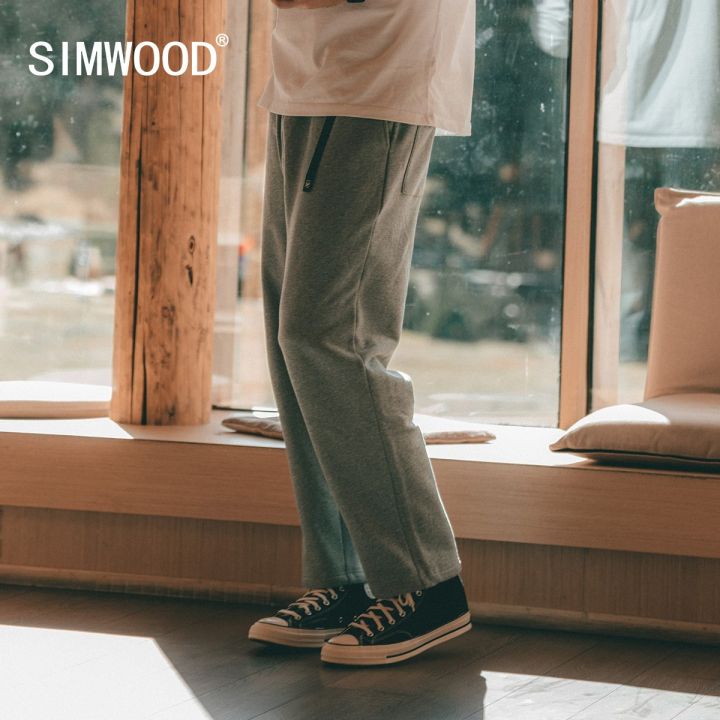 simwood-2023-musim-luruh-musim-sejuk-baru-panjas-fleece-jogger-seluar-lelaki-oversize-กางเกงขายาว-longgar-plus-saiz-seluar-jenama-pakaian