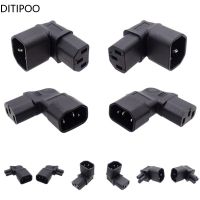 hot【DT】 10A 3Pin IEC Down Angled 320 C14 Male to C13 Female Plug for wall Mount TV