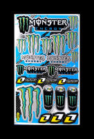 MONSTER 08 สติ๊กเกอร์แต่งรถมอเตอร์ไซค์ บิ๊กไบค์ ATV หมวกกันน็อค รถยนต์ สติ๊กเกอร์เคลือบเงาคุณภาพดี