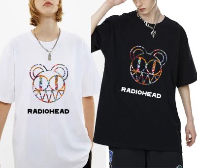 Thom Yorkeenglish Rock Band Tees Anime Cartoon Style Radiohead Print T Shirt Short Sleeve Alternative Rockindie Rock