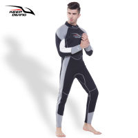 Mens 3MM Neoprene One-Piece Full Body Scuba Dive Wetsuit For Winter Swim Surfing Snorkeling Spearfishing Equipment