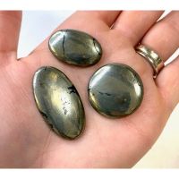 1 pc Natural Pyrite  2-3 cm Polished Cabochon Stone / Top High Quality Stone / Jewelry Stone Healing Chakra