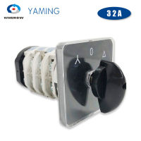 YMZ12-324 Selector Starter Startriangle ไฟฟ้า Changeover Rotary Cam Switch 32A 4ขั้ว3ตำแหน่ง Sliver Contacts