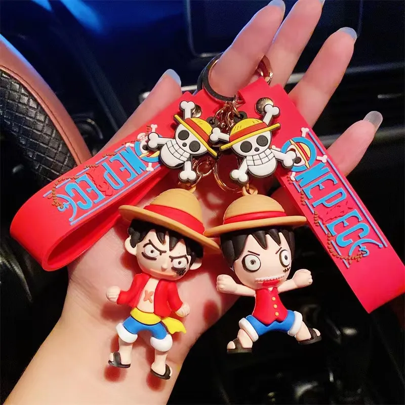 New One Piece Anime Acrylic Cartoon Key Chian Kawaii Luffy Keychain Zoro  Sanji Shankusu Katakuri Pendant Toy Kids Gift