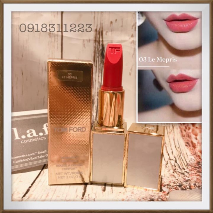Son Tom Ford Ultra-Rich Lip Color 3g #03 Le Mepris chuẩn Mỹ -Lafbeauty |  