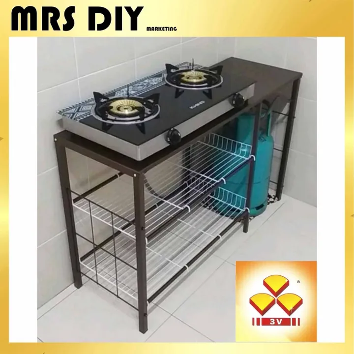The Newj0rWDwrt KITCHEN GAS STOVE RACK / METAL / STEEL / RAK DAPUR