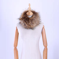 2020 New Luxury Fashion Uni Winter knitted Real Raccoon Fur Collar Neck Warmer Woman Ring Cowl Snood Scarf Shawl Headband