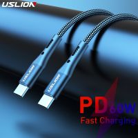 【Super Like】 USLION PD 60วัตต์สาย USB Type C เพื่อพิมพ์ C สำหรับ XIAOMI Poco F3บวก Mi 12 11 Pro PD QC3.0อย่างรวดเร็วชาร์จ Usb C เพื่อ Usb C สายเคเบิลข้อมูล