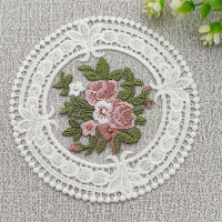 12cm Coaster Fabric European Style Coaster Coffee Cups Coaster Bowls Embroidery Coaster Lace Coaster Vintage Coaster