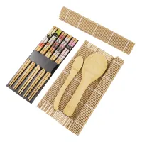 15pcs Sushi Making Utensils Sushi Making Set Wood Chopsticks Sushi Kit Maker Sushi Kit for Home Sushi Mat