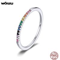 【✱2023 HOT✱】 suncila แหวนเพทายแท้925เงินสเตอร์ลิงมีสีสันของ Wostu สำหรับผู้หญิงหมายถึงสีสันสดใสของชีวิตและแสดงถึง Cqr583ในอนาคตที่ดี