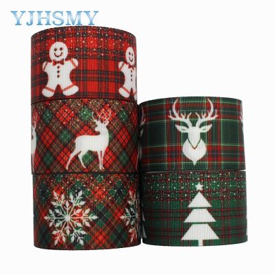 L-20924-1083 38mm 5YChristmas Printed Grosgrain Ribbon DIY Handmade Children Bow Wedding Decoration Gift Packaging Material Gift Wrapping  Bags