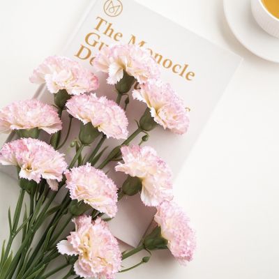 O•urHome [พร้อมส่ง] ดอกคาร์เนชั่น Artificial carnation ดอกไม้ปลอมงานแต่งงานและของตกแต่งบ้าน อุปกรณ์ประกอบฉากภาพ ตกแต่งโรงแรม ดอกไม้ปลอม
