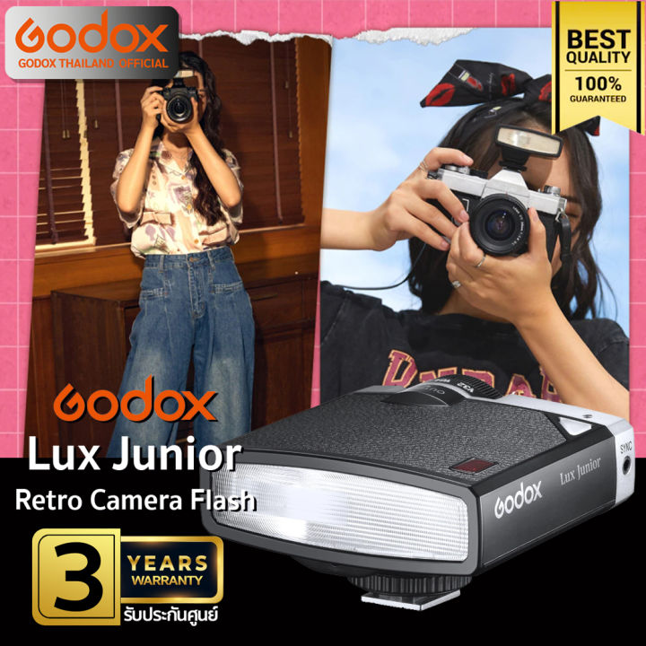 godox-flash-lux-junior-retro-camera-flash-automatic-manual-รับประกันศูนย์-godox-thailand-3ปี