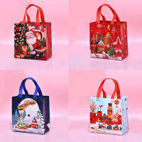 Gifts Bag Environmental Bag Folding Storage Bag Snowman Handbag Non-woven Gifts Bag Christmas Tote Bag Christmas Handbag