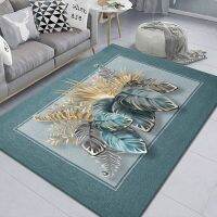 ( Promotion+++) คุ้มที่สุด jai 010 พรมปูพื้น ระดับ 3D ลวดลายกราฟิก สีฟ้าคราม ลวดลายใบบอน ขนาด 6 ฟุต เนื้อผ้านุ่ม สินค้านำเข้า เกรดดี ราคาดี พรม พรม ปู พื้น พรม ปู พื้น ห้อง อพรม อัด เรียบ