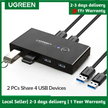 UGREEN USB Switch Selector, KM Switcher Box 2 in 1 Out USB 2.0 Sharing
