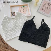 [springevenwell] เสื้อครอปท็อป บราเล็ตต์ สปาเก็ตตี้ ไร้สาย เซ็กซี่ สําหรับผู้หญิง พร้อมส่ง QC7311623