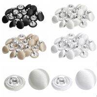 20Pcs Metal Shank Buttons DIY Sew On Blouses Coats Tuxedo Suits Buttons Sewing Accessories Smooth Satin Covered Round Buttons