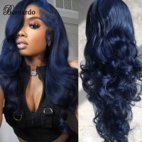 【jw】✾  Bernardo Dark Wigs Synthetic Front Wig for 26 Inches Hairline