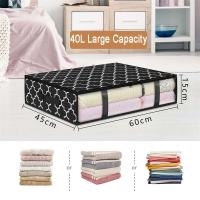 Large Capacity Clothing Storage Box Foldable Under Bed Quilt Organizer with Zipper Non-Woven Dustproof Clothes Storage Bag