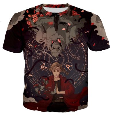 New Fullmetal Alchemist 3D Printed T-shirt Men/women Anime Fashion Cool Tee Shirts Streetwear Tops Oversized T Shirts