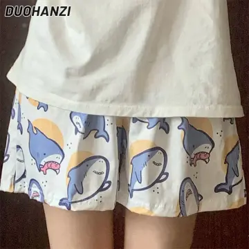 Women's Cartoon Printed Pajamas Bottoms Boxer Shorts