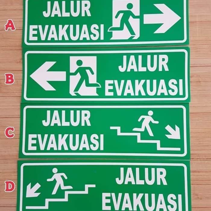 Sign Akrilik Jalur Evakuasi X Cm Sticker Rambu K Lazada Indonesia