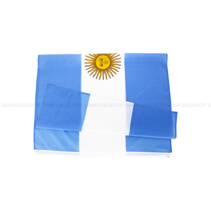 ธงชาติอาร์เจนตินา-argentina-ธงผ้า-ทนแดด-ทนฝน-มองเห็นสองด้าน-ขนาด-150x90cm-flag-of-argentina-ธงอาร์เจนตินา-อาร์เจนตินา