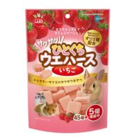 Marukan Wafer Bite  Strawberry Flavored ขนมกระต่าย ขนมแฮมเตอร์ ขนมสัตว์ฟันแทะ 45 ชิ้น ส่งไวCOD