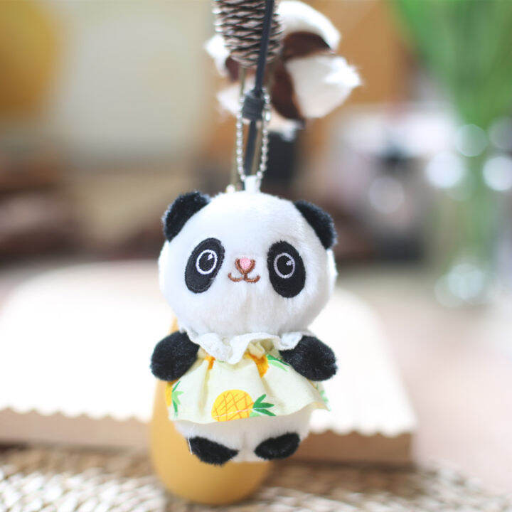 cute-baby-panda-plush-dolls-gift-for-girls-bag-pendant-strawberry-pineapple-dress-stuffed-toys-for-kids-keychain