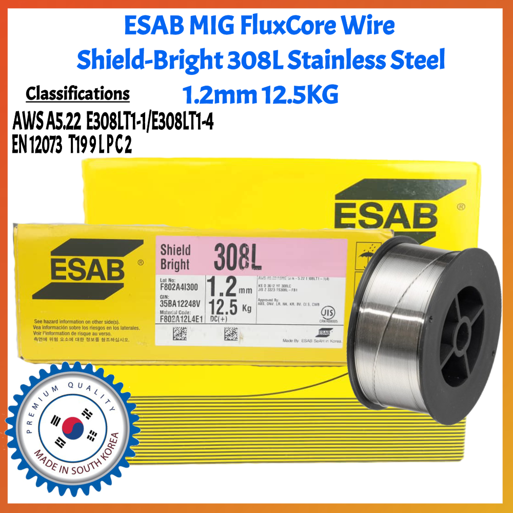 ESAB ESAB 252001058 Stainless Steel Mig Welding Wire 308H Shield Bright .045 33 lbs 