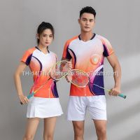 ✆♝ Badminton uniform Mens and womens summer sports volleyball quick-drying short-sleeved T-shirt Table tennis training team uniform