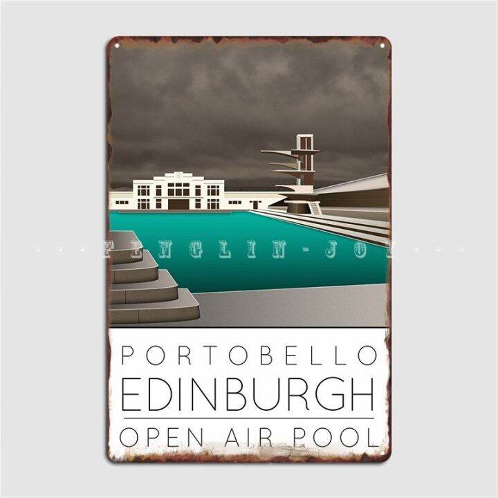 Lido Poster Edinburgh Portobello Metal Sign Customize Club Home Wall