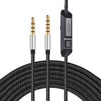 Replacement Audio Cable Earphone Cable For logitech A10/A40/A30/A50 Headphones Extension Cord With Microphone Volume Control  Cables