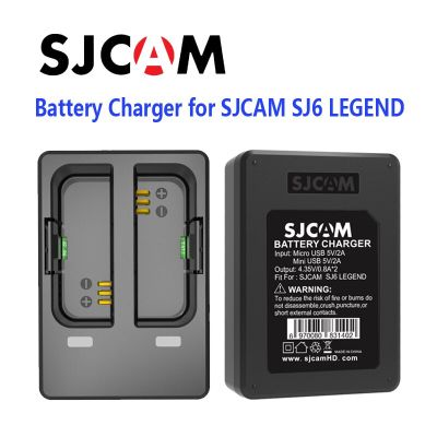 SJCAM แบตเตอรี่ Li-On แบบชาร์จไฟได้แท่นชาร์จสองหัวเหมาะสำหรับ SJCAM SJ6ในตำนานกล้องกีฬา Yuebian 100%