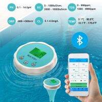 6ใน1ตัวตรวจสอบคุณภาพน้ำ PH EC TDS อุณหภูมิ ORP หน้าจอแสดงคลอรีนตัวทดสอบคุณภาพน้ำสระว่ายน้ำอเนกประสงค์