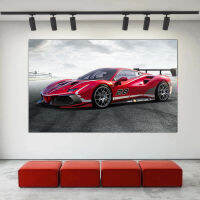 Ferraris 488ที่ทันสมัยความท้าทายผ้าใบวาดภาพรถแข่งรถ Evo รูปภาพศิลปะบนผนังโปสเตอร์และภาพพิมพ์สำหรับห้องนั่งเล่นตกแต่ง1ชิ้นภายในกรอบหรือไร้กรอบ