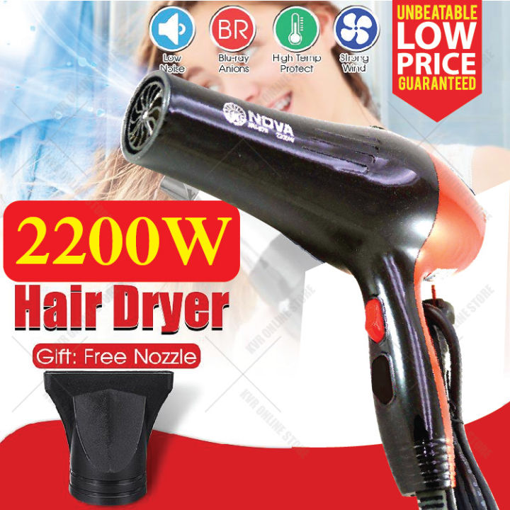 Nova Fashion Hair Dryer Blow 2200 Watts NV-679 Temperature  Controller/Pengering Rambut Nova | Lazada