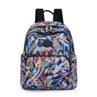 [COD] Wholesale backpack 2020 autumn and winter new printed nylon cloth bag lightweight waterproof school travel womens