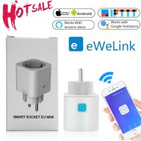EWelink Smart EU Plug European Standard Smart Socket Wifi Mobile Phone Timer Switch Smart Home Alexa Voice Control SmartLife APP Ratchets Sockets