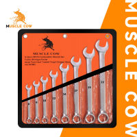 MUSCLE COW ชุดประแจทอร์กซ์ 8 ชิ้น ชุด 8-22 มม. เหล็กแข็ง CR-V (โครเมียมวาเนเดียม) สำหรับงานซ่อมรถยนต์และงานช่างทั่วไป