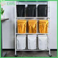 EARL 100 Pack 4X 6นิ้ว/3.51x5.12in ถุงตั้งผนึกได้ พลาสติกทำจากพลาสติก กันกลิ่น ถุงเคลือบด้าน ละเอียดอ่อนและละเอียดอ่อน สีดำสีดำ ถุงบรรจุภัณฑ์ฟอยล์ ตัวอย่างธุรกิจ