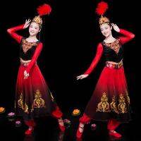 Xinjiang Dance Costumes Female Adult New Uygur Ethnic Costumes Modern Opening Dance Skirt