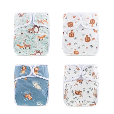 【CC】 HappyFlute New Design 3Size Cotton Fabric Hook amp;Loop Washable Super Soft Breathable Baby Nappy With Insert